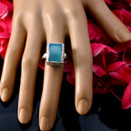 Aqua Chalcedony Solitaire Egyptian 925 Silver Green Gems Versatile Contemporary Ring Jewelry