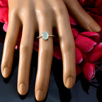 Aqua Chalcedony Solitaire Turkish Sterling Silver Green Gems Elegant  Sophisticated Ring Jewelry