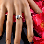 Aqua Chalcedony Solitaire Korean 925 Silver Green Gemstones Dainty Contemporary Ring Jewellery