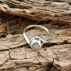 Aqua Chalcedony Solitaire Korean 925 Silver Green Gemstones Dainty Contemporary Ring Jewellery