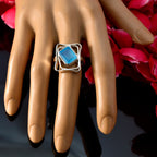 Aqua Chalcedony Solitaire African Sterling Silver Green Gemstones Mid weight Signet Ring Jewelry