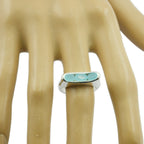 Aqua Chalcedony Trilogy Russian 92.5 Silver Green Gems Slim Artisan Ring Jewelry