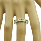 Aqua Chalcedony multiple Turkish 925 Sterling Silver Green Gemstone Delicate Eternity Band Jewelry