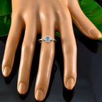 Aqua Chalcedony Trilogy American 925 Silver Green Gemstone Elegant  Fairytale Ring Jewellery