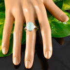 Amazonite Solitaire Moroccan Silver Green Gems Minimal Contemporary Ring Jewellery