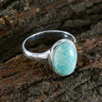 Amazonite Solitaire Moroccan Silver Green Gems Minimal Contemporary Ring Jewellery
