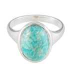Amazonite Solitaire Moroccan Silver Green Gems Minimal Contemporary Ring Jewellery