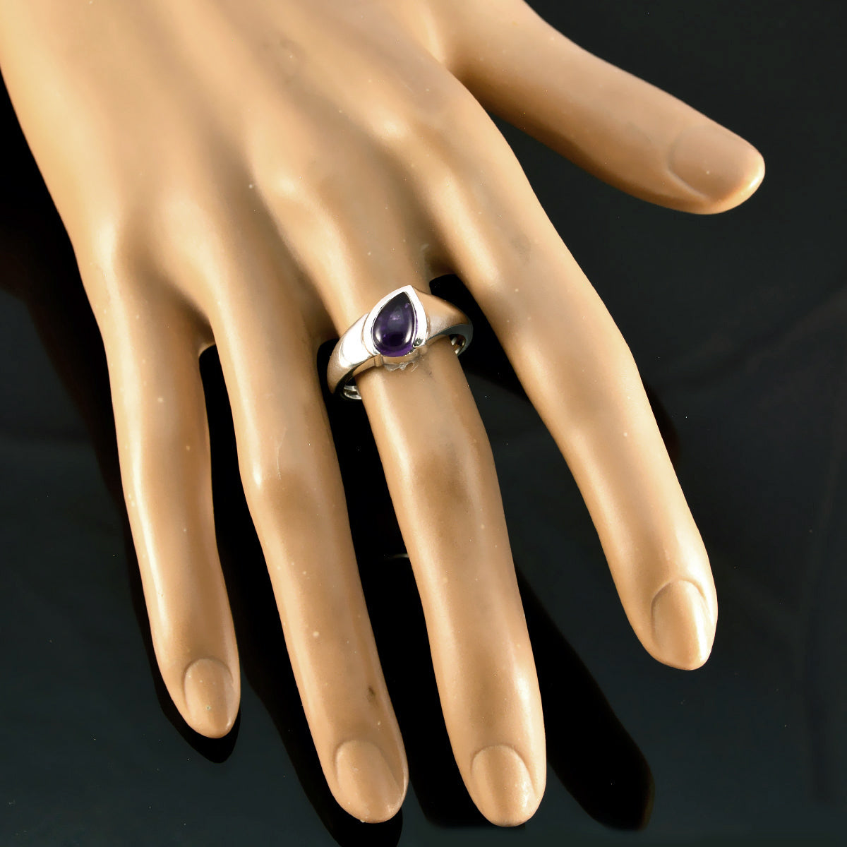 Amethyst Solitaire American Sterling Silver Purple Gems Whisper thin Fairytale Ring Jewellery
