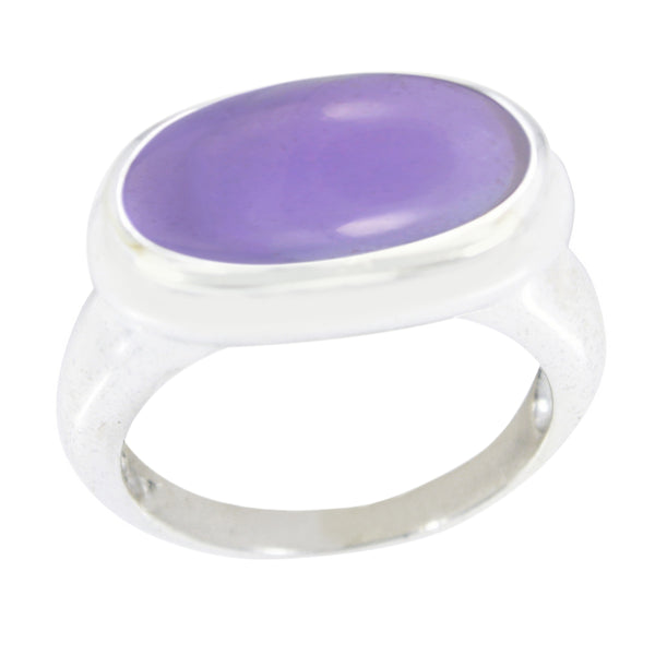 Amethyst Solitaire French Silver Purple Gemstone Mid weight Romantic Ring Jewelry