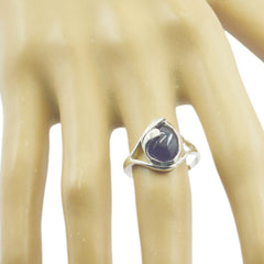 Amethyst Solitaire French 925 Silver Purple Gemstones Slim Cultural Ring Jewellery