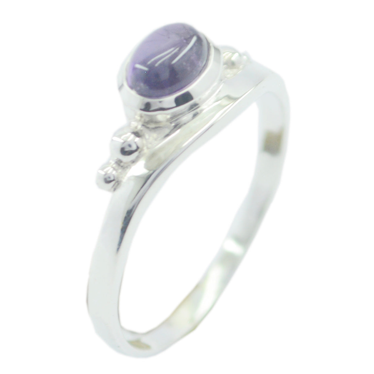 Amethyst Solitaire American 925 Sterling Silver Purple Gems Delicate Romantic Ring Jewellery Второстепенное изображение товара
