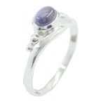 Amethyst Solitaire American 925 Sterling Silver Purple Gems Delicate Romantic Ring Jewellery