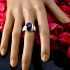 Amethyst Solitaire African Silver Purple Gems Classic Feminine Ring Jewellery