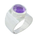 Amethyst Solitaire African 925 Silver Purple Gems Eye catching Armor Ring Jewellery