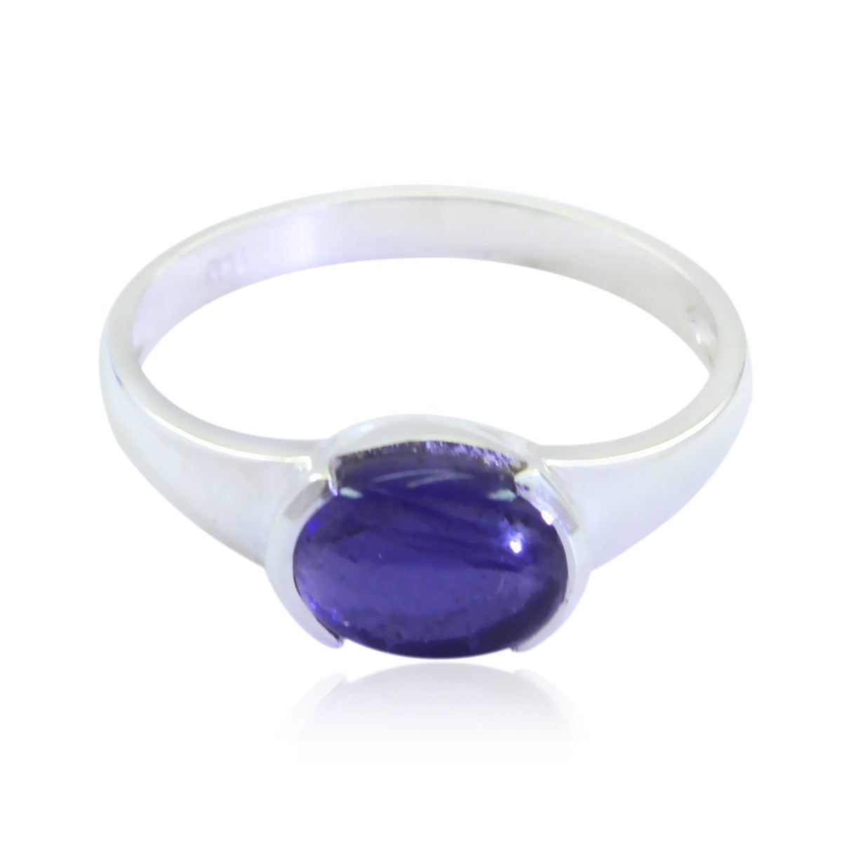 Amethyst Solitaire American Sterling Silver Purple Gemstone Delicate Sophisticated Ring Jewellery Image principale du produit