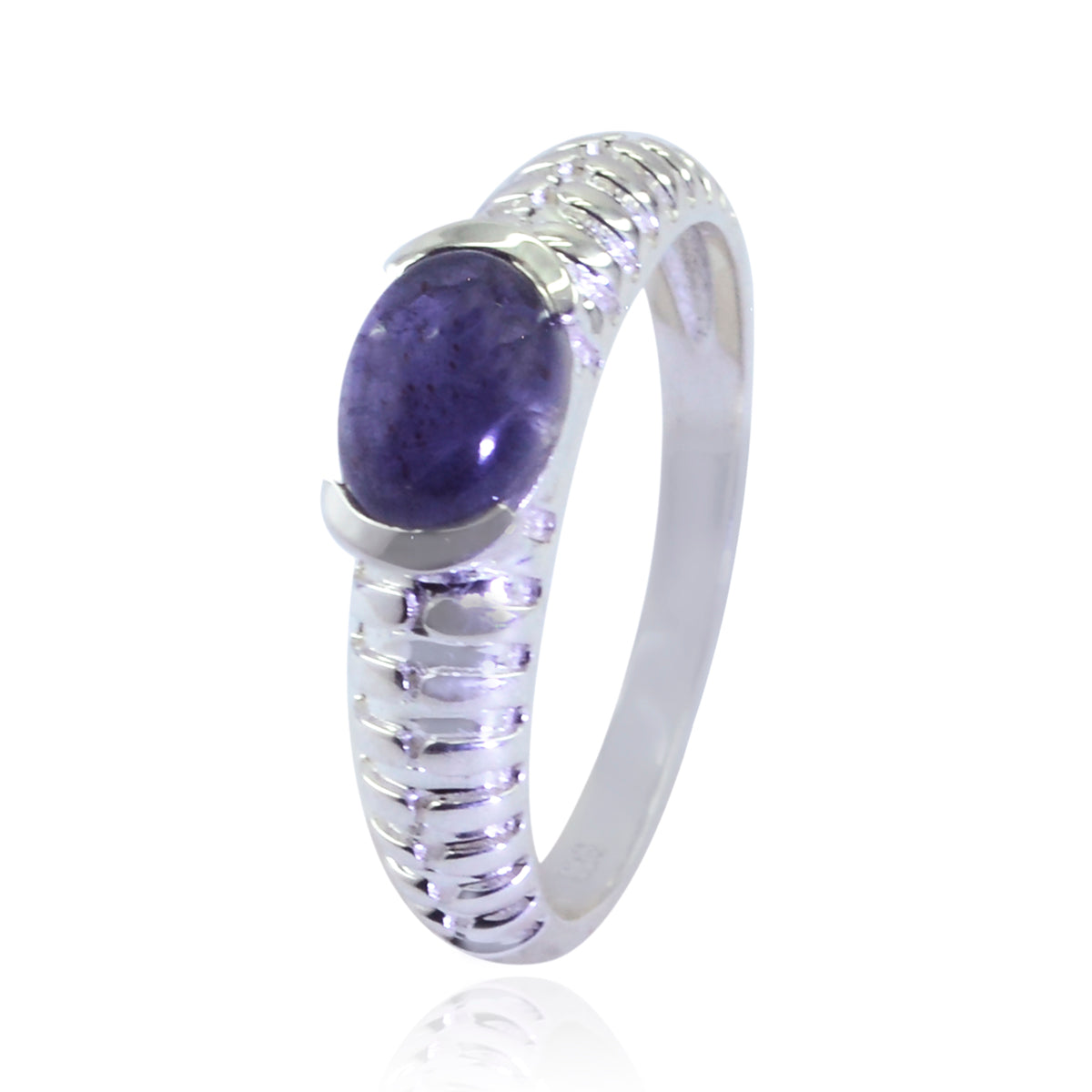Amethyst Solitaire Korean 92.5 Silver Purple Gemstones Whisper thin Trendy Ring Jewellery