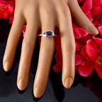 Amethyst Solitaire Turkish 925 Sterling Silver Purple Gemstone Delicate Sophisticated Ring Jewelry