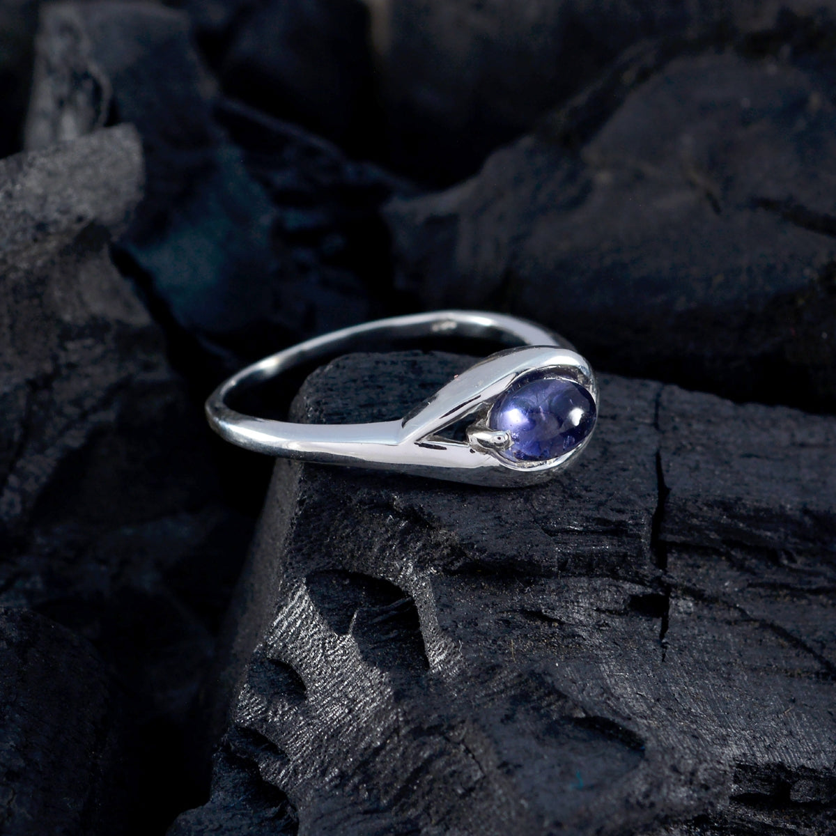 Amethyst Solitaire Turkish 925 Sterling Silver Purple Gemstone Delicate Sophisticated Ring Jewelry