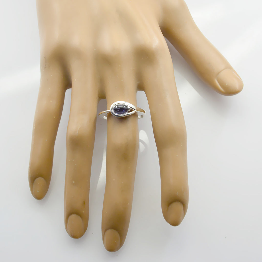 Amethyst Solitaire Turkish 925 Sterling Silver Purple Gemstone Delicate Sophisticated Ring Jewelry