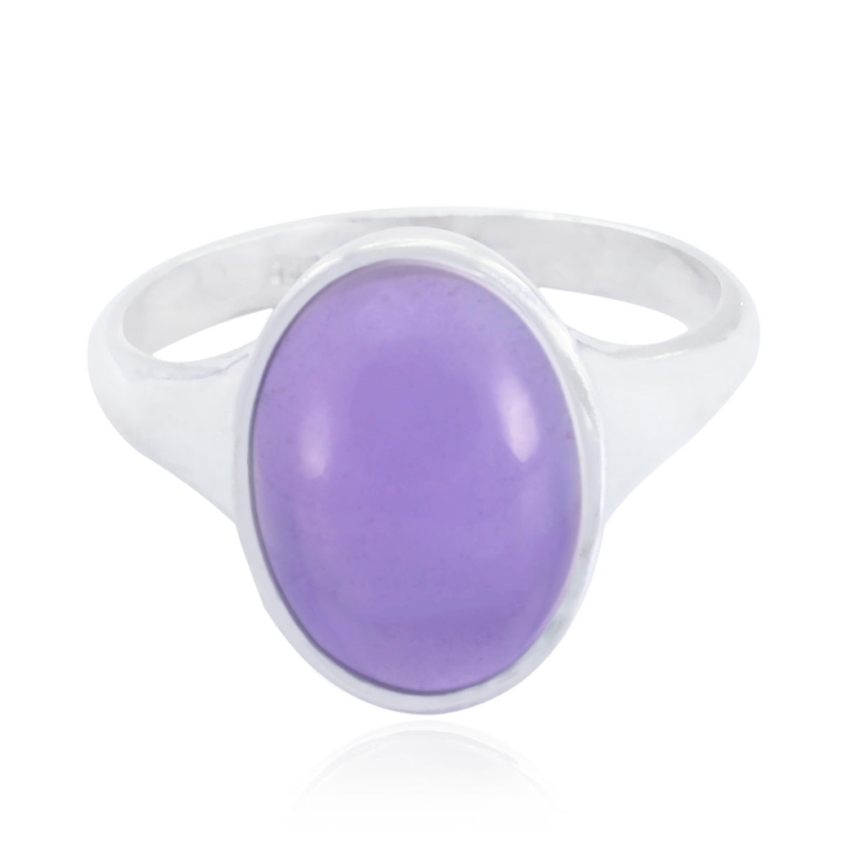 Amethyst Solitaire Egyptian Sterling Silver Purple Gemstone Minimal Abstract Ring Jewelry