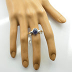 Amethyst Solitaire Egyptian 925 Silver Purple Gemstones Slim Boho Ring Jewellery