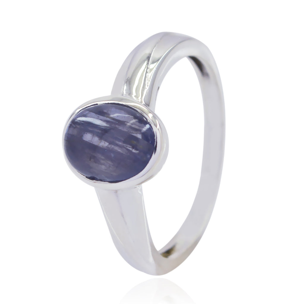 Amethyst Solitaire Egyptian 925 Silver Purple Gemstones Slim Boho Ring Jewellery