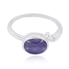 Amethyst Solitaire American Silver Purple Gemstones Whisper thin Abstract Ring Jewellery
