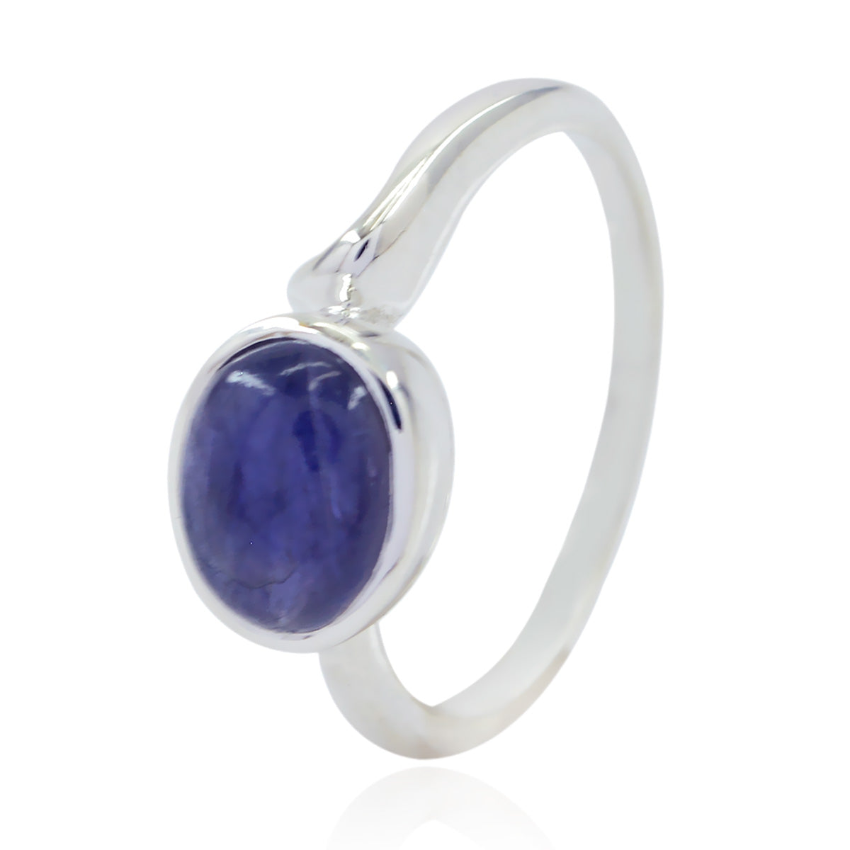 Amethyst Solitaire American Silver Purple Gemstones Whisper thin Abstract Ring Jewellery