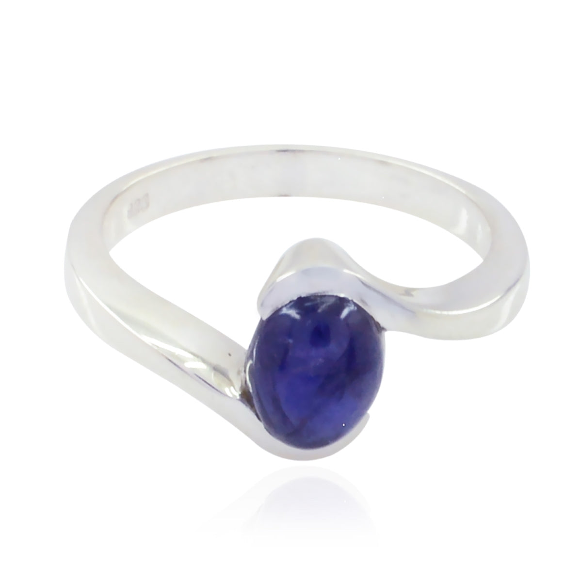 Amethyst Solitaire Korean 925 Silver Purple Gemstone Whisper thin Trendy Ring Jewellery Huvudsaklig produktbild
