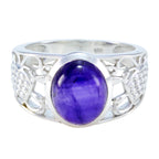 Amethyst Solitaire Middle Eastern Silver Purple Gemstones Mid weight Filigree Ring Jewelry