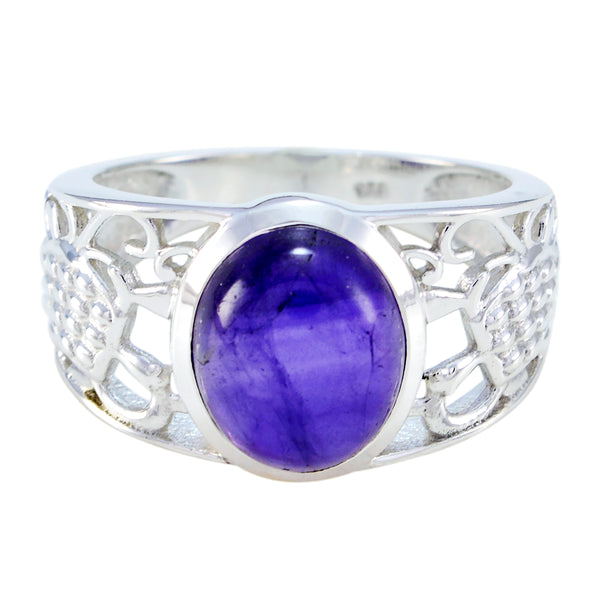 Amethyst Solitaire Middle Eastern Silver Purple Gemstones Mid weight Filigree Ring Jewelry