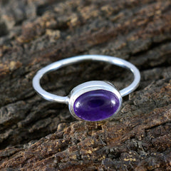 Amethyst Solitär Türkisches Silber Lila Edelstein Eleganter Anmutiger Ring Schmuck