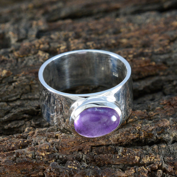 Amethyst Solitaire African 925 Silver Purple Gems Versatile Armor Band Jewelry