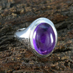 Amethyst Solitaire Egyptian 925 Silver Purple Gemstone Versatile Artisan Ring Jewelry