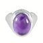 Amethyst Solitaire Egyptian 925 Silver Purple Gemstone Versatile Artisan Ring Jewelry