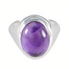 Amethyst Solitaire Egyptian 925 Silver Purple Gemstone Versatile Artisan Ring Jewelry