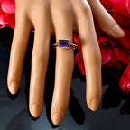 Amethyst Solitaire American 925 Silver Purple Gemstones Whisper thin Contemporary Ring Jewelry