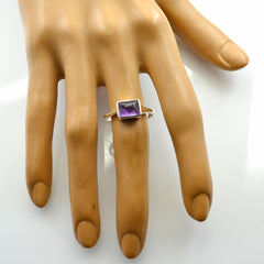 Amethyst Solitaire American 925 Silver Purple Gemstones Whisper thin Contemporary Ring Jewelry