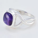 Amethyst Solitaire Moroccan 925 Sterling Silver Purple Gemstones Minimal Luxurious Ring Jewellery