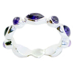 Amethyst multiple Japanese 925 Silver Purple Gemstones Delicate Eternity Band Jewellery