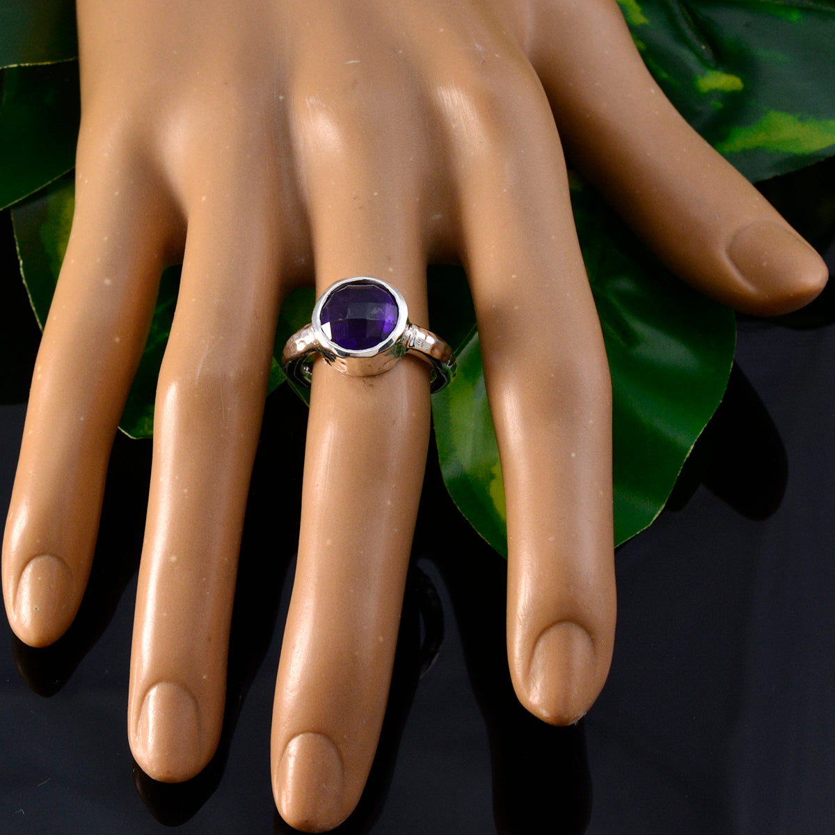 Amethyst Solitaire Egyptian 925 Silver Purple Gemstone Versatile Luxurious Ring Jewellery