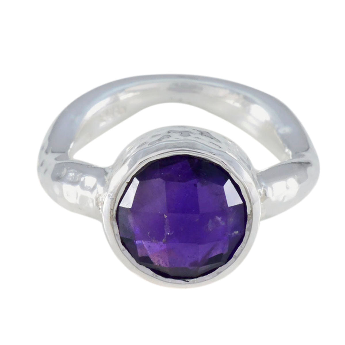 Amethyst Solitaire Egyptian 925 Silver Purple Gemstone Versatile Luxurious Ring Jewellery Huvudsaklig produktbild