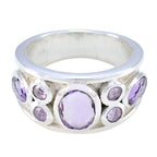 Amethyst Hepta Moroccan 92.5 Silver Purple Gemstone Eye catching Contemporary Ring Jewelry