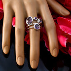 Amethyst quarter African 92.5 Silver Purple Gems Minimal Feminine Ring Jewellery