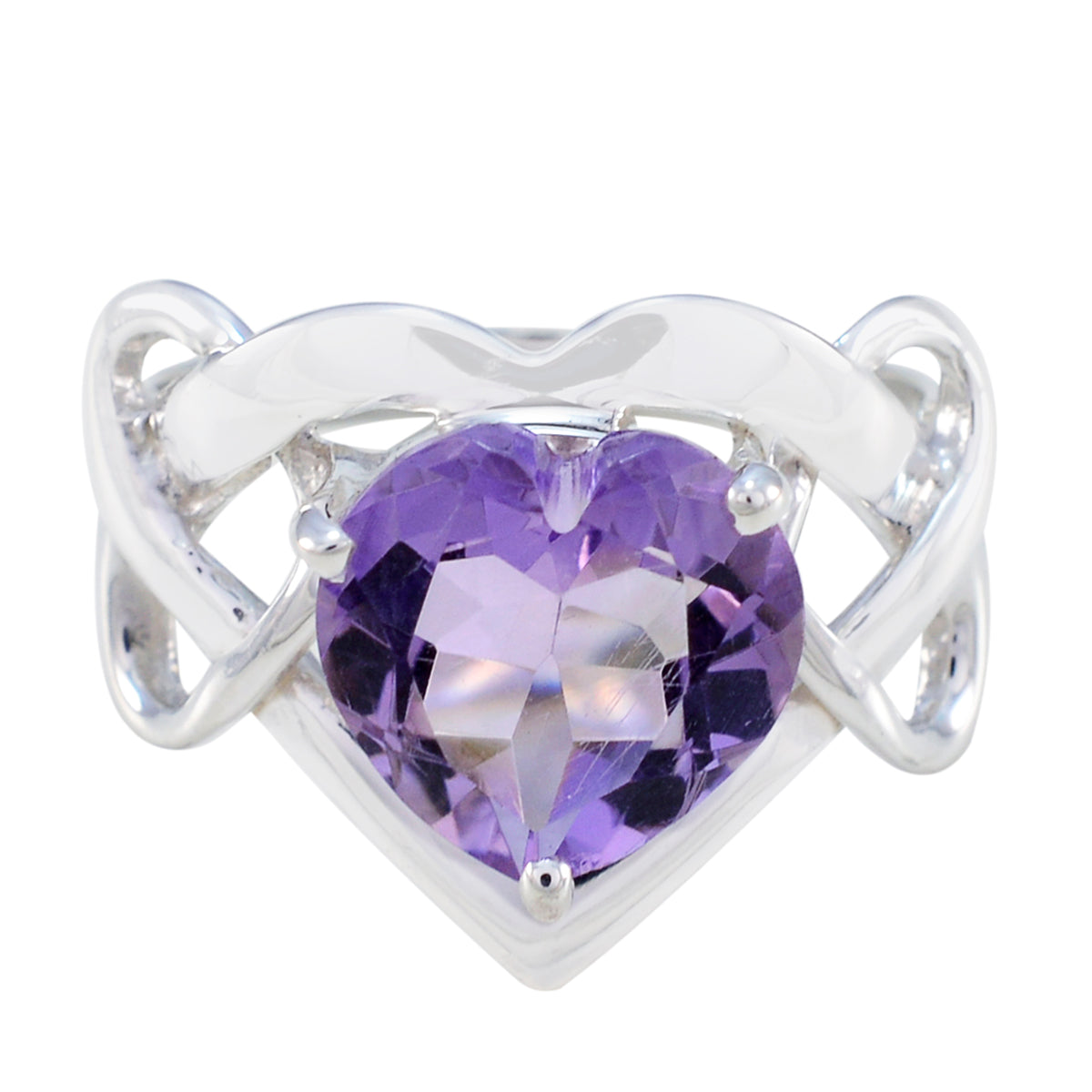Amethyst Solitaire Moroccan 925 Silver Purple Gemstone Tiny wedding Ring Jewelry