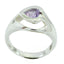 Amethyst Solitaire French 92.5 Silver Purple Gemstone Eye catching Engagement Ring Jewelry