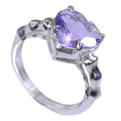 Amethyst Solitaire American 925 Silver Purple Gemstones Whisper thin Promise Ring Jewellery