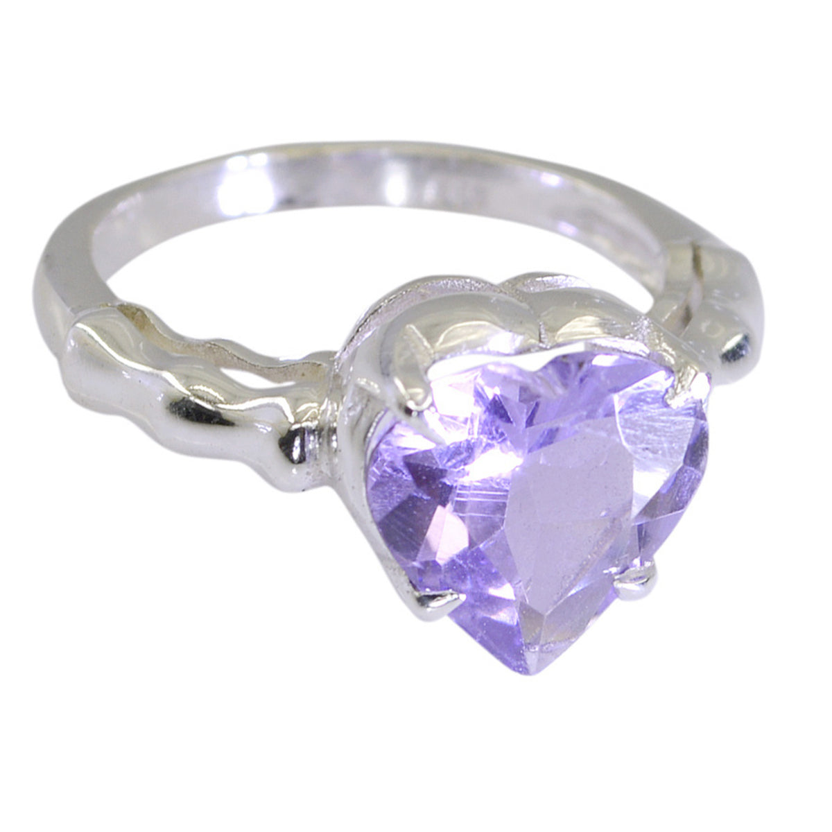 Amethyst Solitär Amerikanischer 925 Silber Lila Edelsteine Flüsterdünner Verlobungsring Schmuck Zweitbild