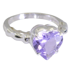 Amethyst Solitaire American 925 Silver Purple Gemstones Whisper thin Promise Ring Jewellery