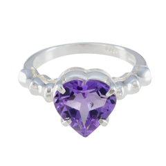 Amethyst Solitaire American 925 Silver Purple Gemstones Whisper thin Promise Ring Jewellery
